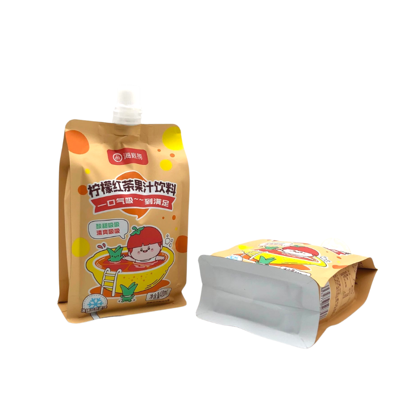 Aluminum Foil jujce Beverage Flat bottom Spout Pouches