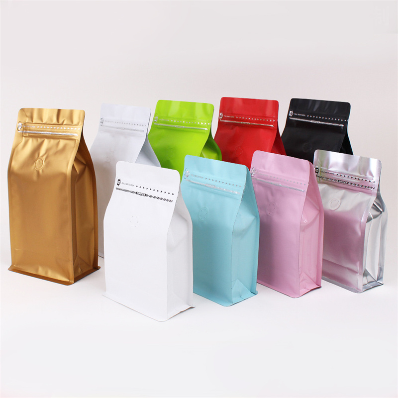Plastic Flat bottom Coffee and Tea packaging bags